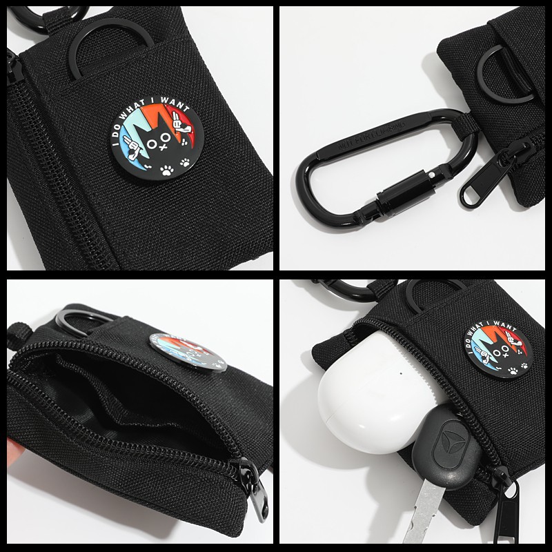 Mini bolsa de almacenamiento de cambio de llave multifuncional cordón para exteriores bolsa de accesorios resistentes al desgaste accesorios para auriculares riñonera impermeable