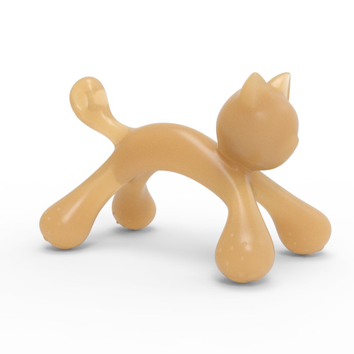 Kitten baby silicone teether baby molar stick teether soothing toy anti-eating hand artifact can be boiled