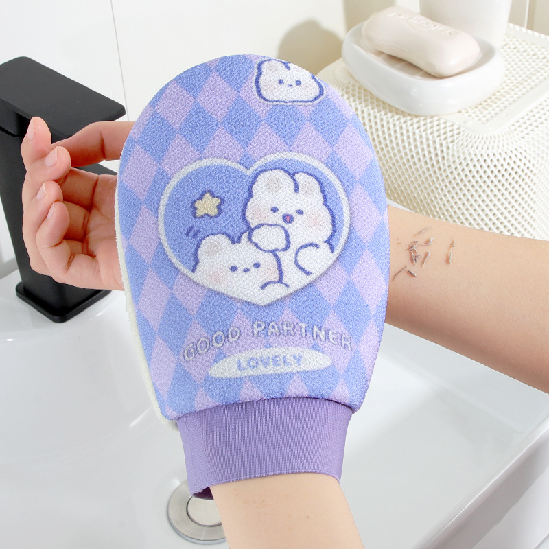 Toalla de baño de doble capa engrosada para hombres y mujeres sala de baño frotamiento de barro gris limpieza gris Baño Paño de baño descontaminación doméstica espalda frotando guantes