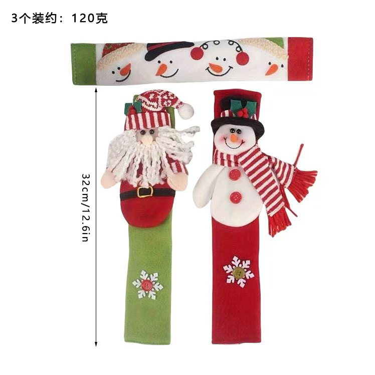 Guantes de mango para microondas/horno navideños, diseño de muñeco de nieve/Papá Noel, funda protectora