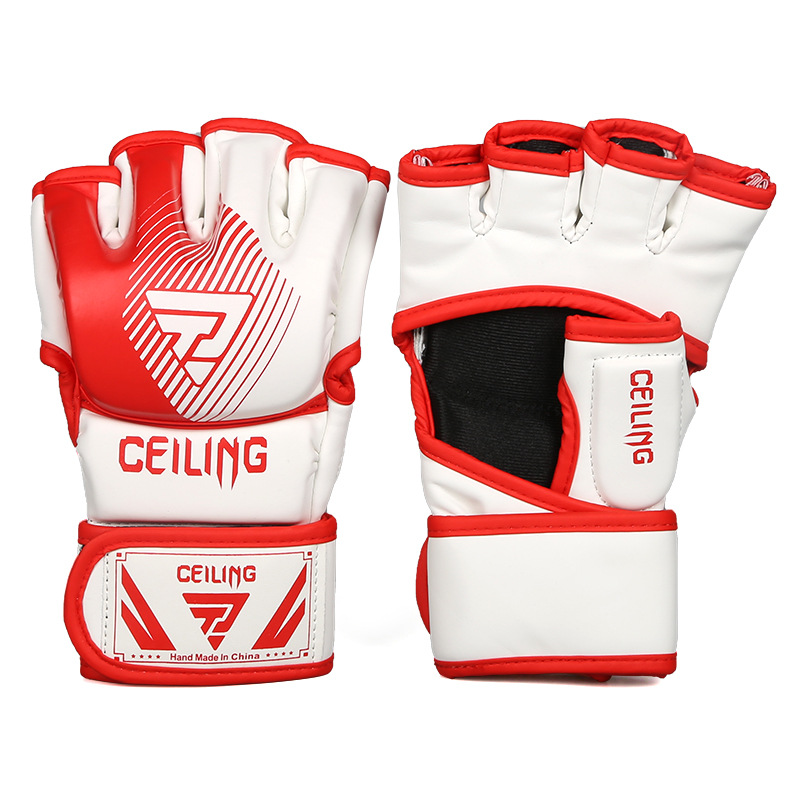 Ventas directas de fábrica Guantes de lucha Sanda de Ceiling MMA Serie UFC Guantes de lucha profesionales con medio dedo
