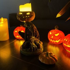 国境を越えた新しいハロウィーンカボチャ燭台樹脂がデスクトップの雰囲気を飾って祝日のプレゼントを飾る