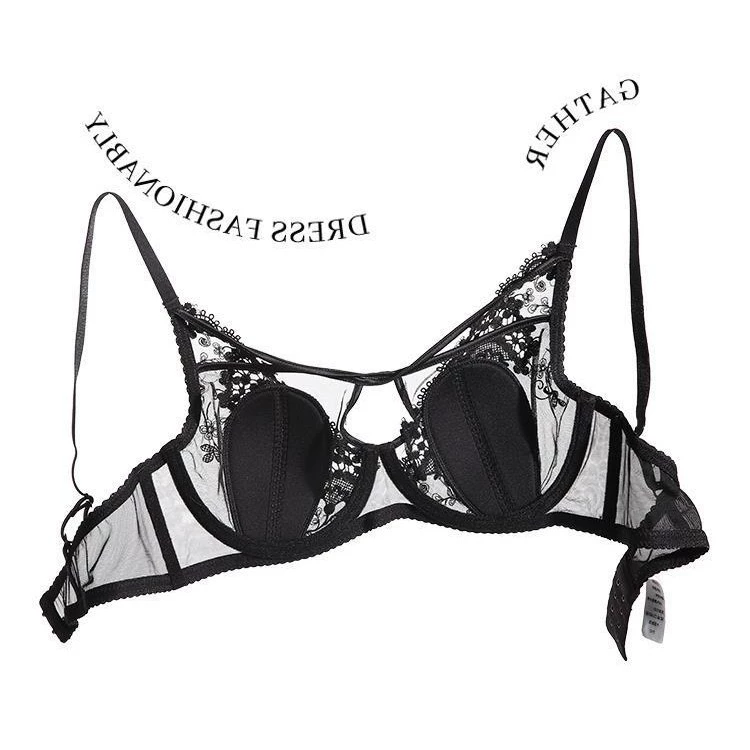 Thin sexy underwear, lace supporting summer bra