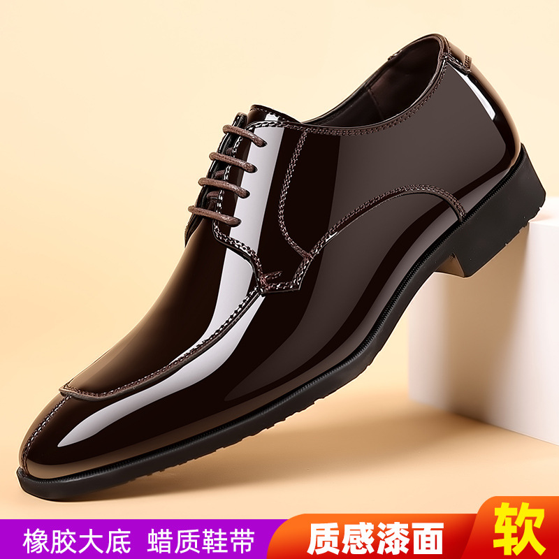 Nuevos zapatos de cuero de tamaño grande primavera y otoño, ropa de negocios transpirable, estilo británico, zapatos casuales suaves para hombres.