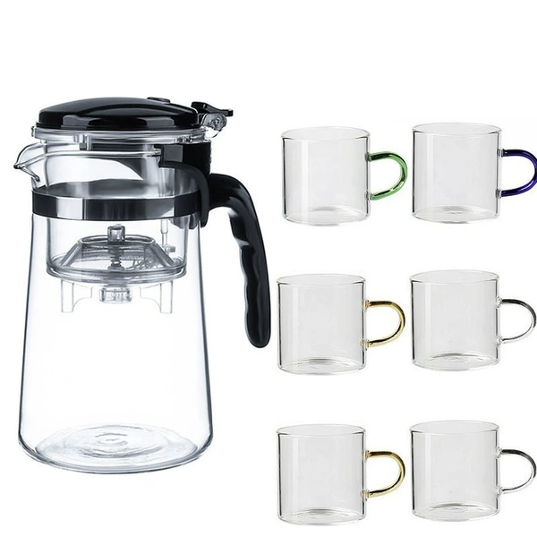 [7-piece set] Elegant cup [700ml] + six tea cups☆♢