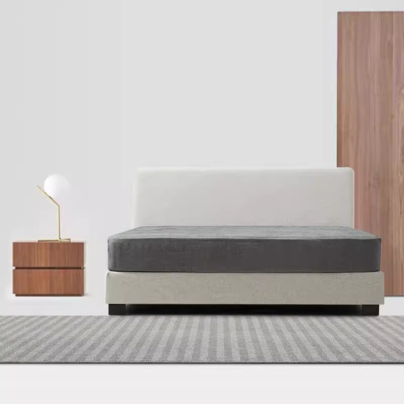 coconordic Woods Nordic Modern Edges Detachable and Washable Simple Double Fabric Soft Bed Double Bed