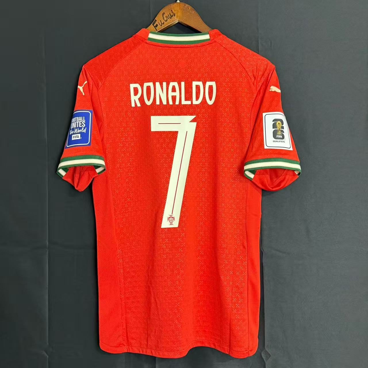 jerseys portugueses2025 / 26 temporada portuguesa #7 Ronaldo mangas cortas camiseta de fútbol al por mayor transfronteriza