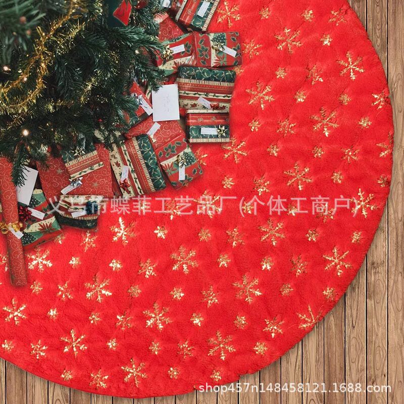 クリスマスクリスマスツリースカート白ぬいぐるみ刺繍ツリースカート真珠光沢のあるスノーフレークスパンコールクリスマスツリースカートクリスマスツリー装飾|undefined
