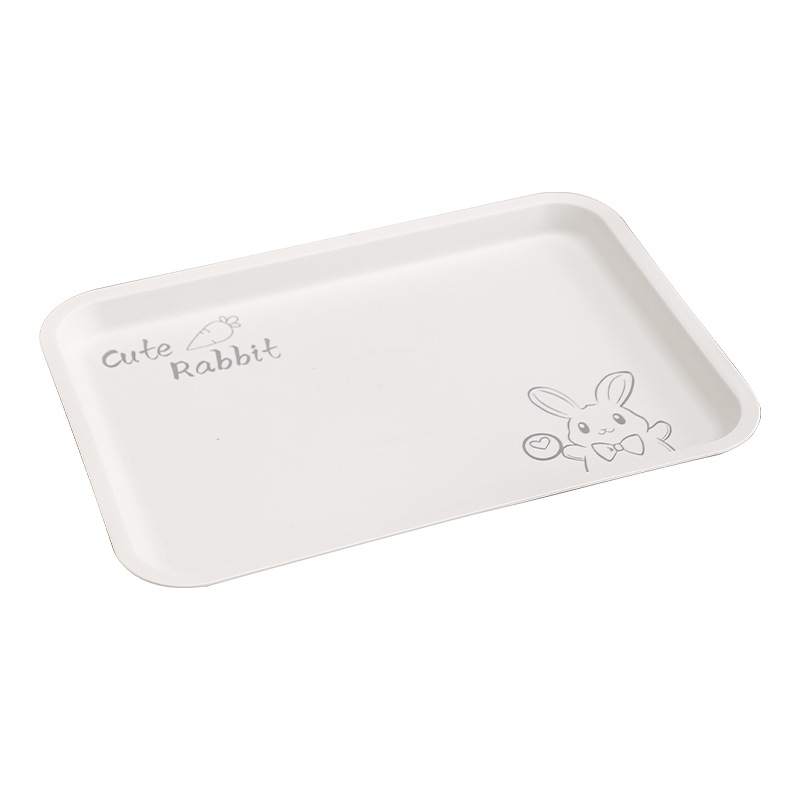 bandeja de plástico rectangular doméstica de cocina bandeja de té de refresco de frutas bandeja de té de almacenamiento simple anti-caída bandeja de barbacoa anti-sucia