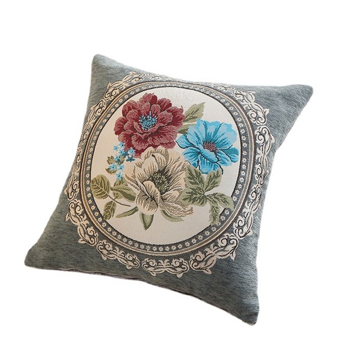 Factory direct selling hot-selling thickened chenille floral sofa cushion bedside pillow pillow ins style Nordic