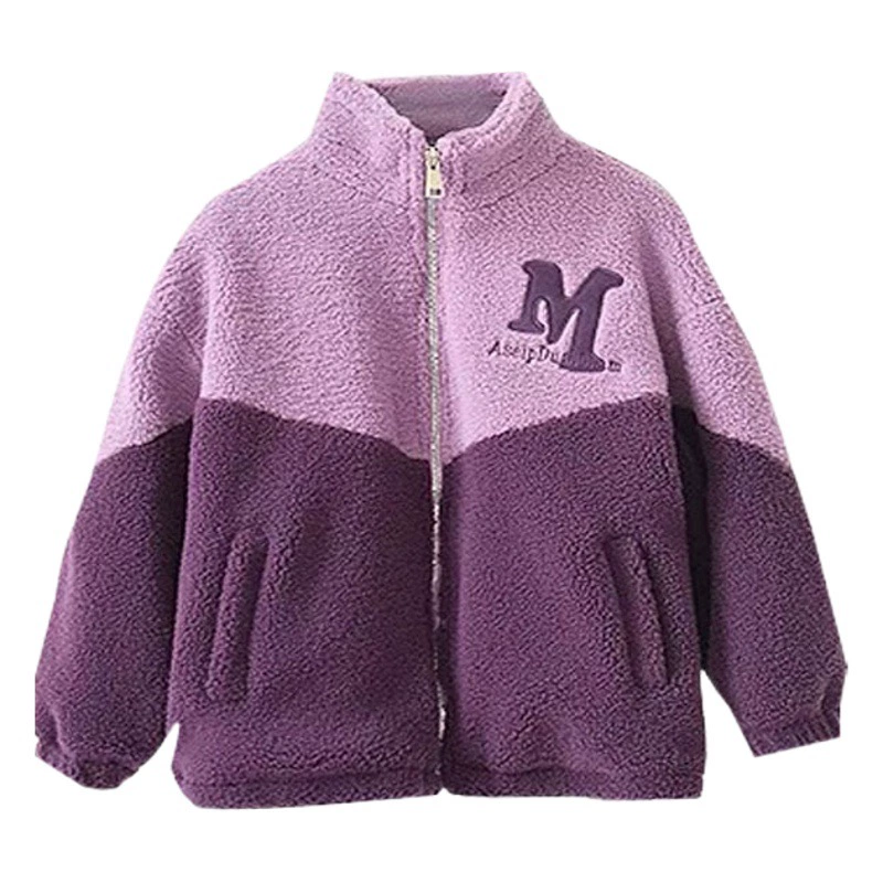 Детское пальто из шерсти ягненка для девочек, новая модель 2025 года, теплый свитер для малышек, модная зимняя одежда для девочек