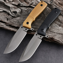 跨境热销户外直刀多功能战术军刀野外生存刀带工具卡磨刀石打火棒