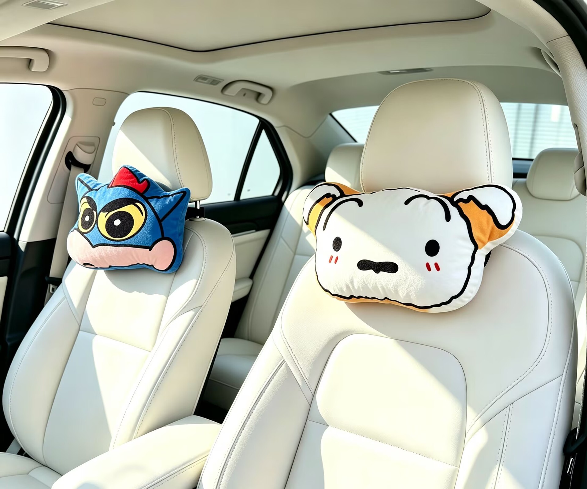 Cute Crayon Shin-chan car headrest, car neck pillow, cartoon cute headrest, car interior accessory