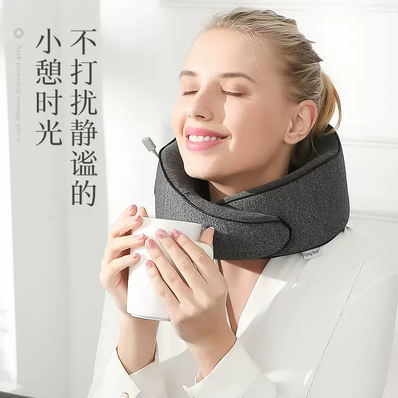 现货U型枕电动按摩枕家用颈部按摩仪 脖子多功能揉捏颈椎按摩器