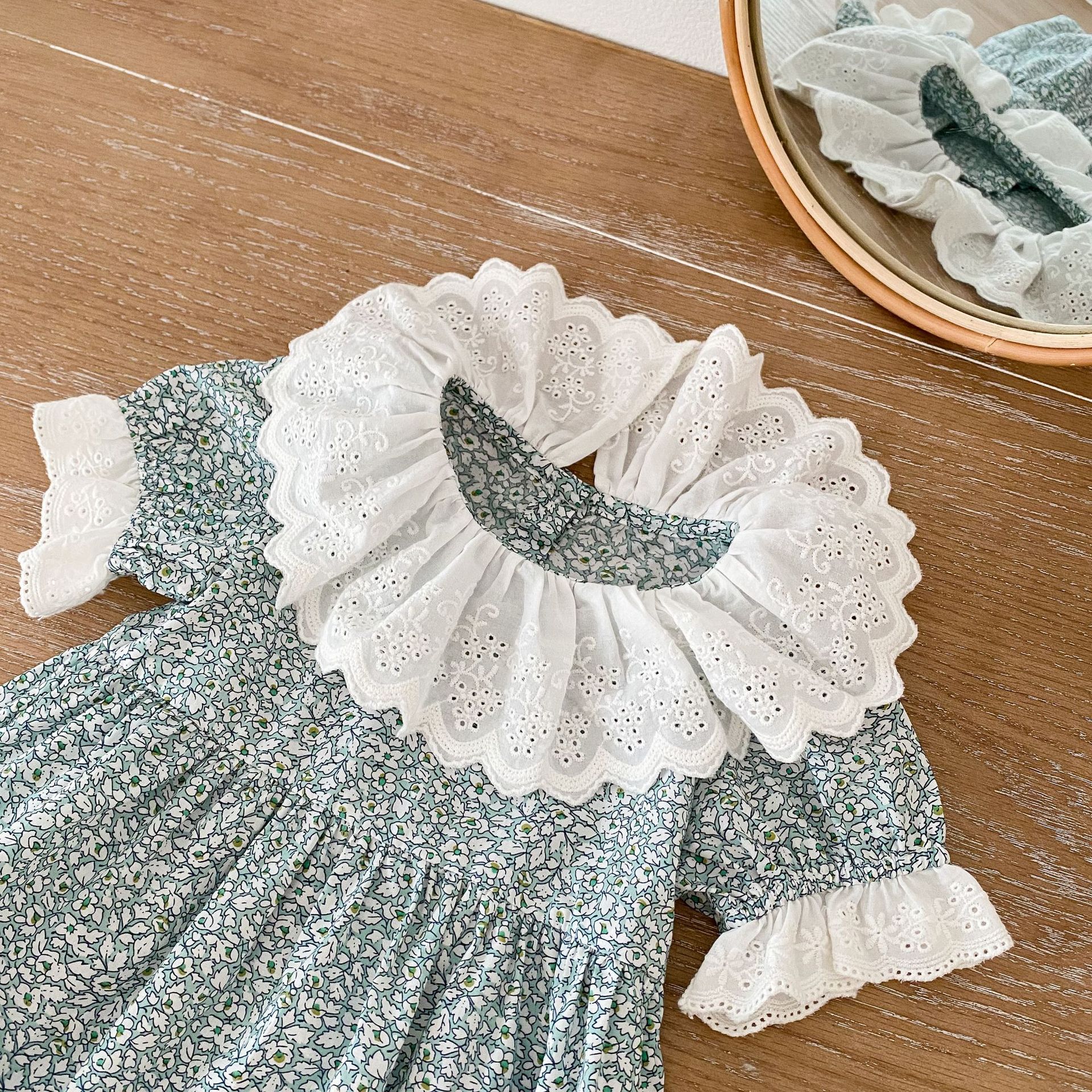 160g Weight Cotton Fabric Type Bodysuits Tops Type Regular Fit Fit Type Flower Pattern Summer Season Baby Girl'S Gender Princess, Cute Style Princess Cute Flower Cotton Baby Rompers 7