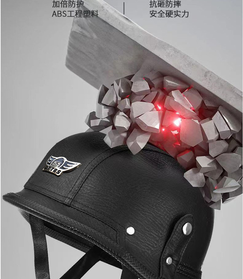 Retro Motorcycle Half Helmet, 3C Certified, Summer Style