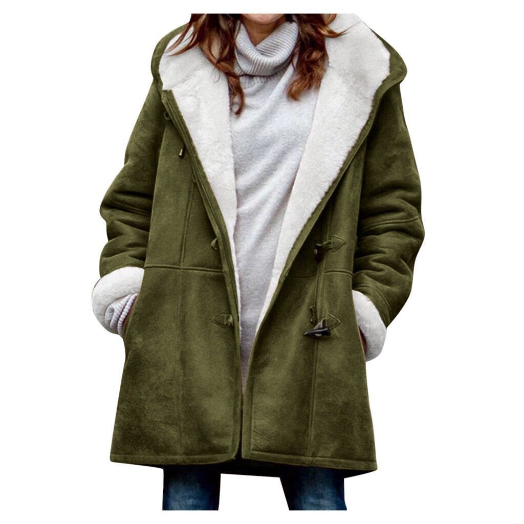 Women's Fashion Solid Color Pocket Single Breasted Coat Woolen Coat display picture 5