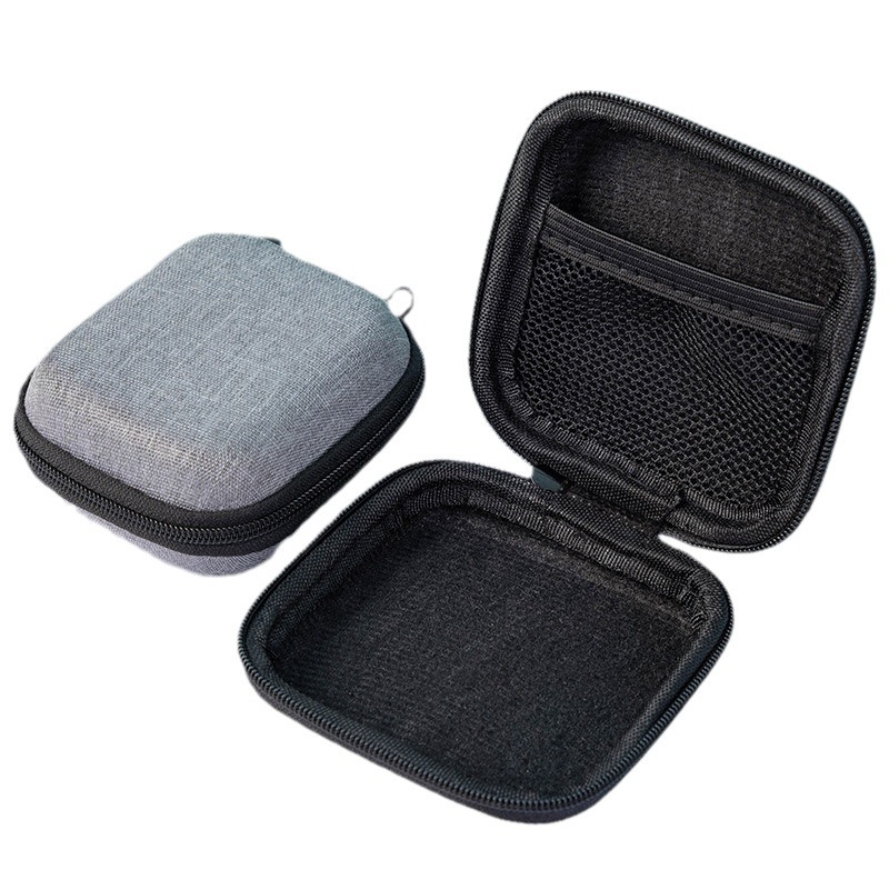 Eva bolsa de auriculares bolsa de disco duro de energía móvil portátil de tela de copo de nieve caja de almacenamiento de auriculares bolsa de cremallera anti-presión image 7