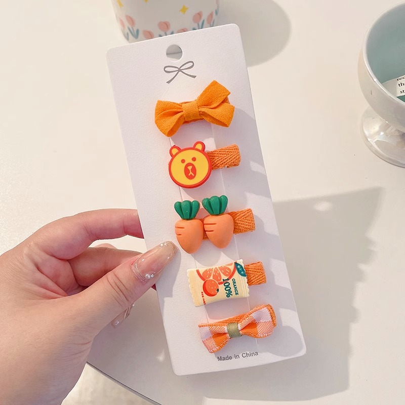 Horquilla de seguridad infantil para niños lindo súper lindo no duele el pelo del bebé clip de sudor niña bebé horquilla de tela completa