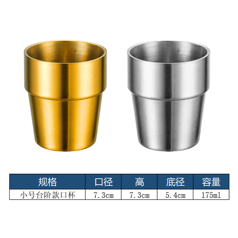 Taza de cerveza coreana de acero inoxidable barbacoa 304 taza de agua de doble capa taza antiescaldadura para niños taza de café con letras