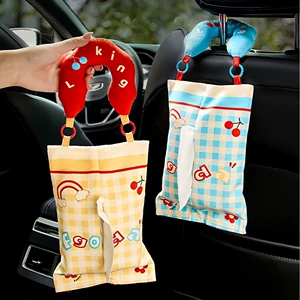 Car tissue box, in-car tissue dispenser, in-car tissue hanging bag, decorative items, tissue bag, portable tissue storage bag