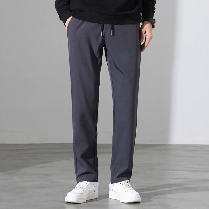 Мужские повседневные брюки на осень/зиму, утепленные, спортивные, свободного кроя, молодежные, в корейском стиле, с эластичным поясом