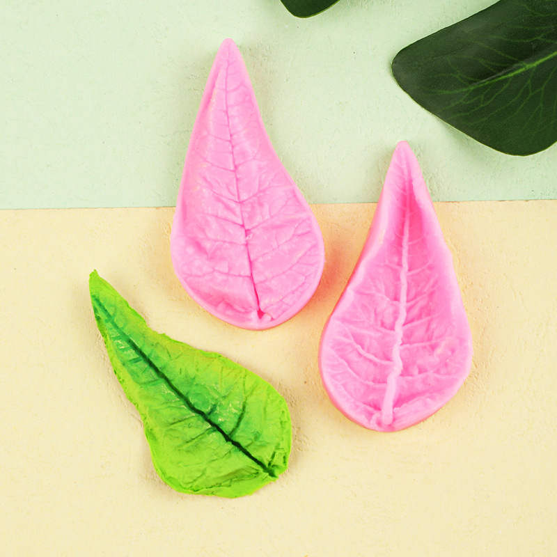 Hojas pétalos de rosa fondant molde de silicona peonía simulación flor AI su azúcar textura de doble cara azúcar flor molde de silicona