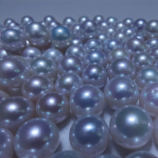 9-13mm Freshwater Pearl Edison White Beads Round White Powder Bright Comparable to Seawater Australia White Naked Beads Wholesale