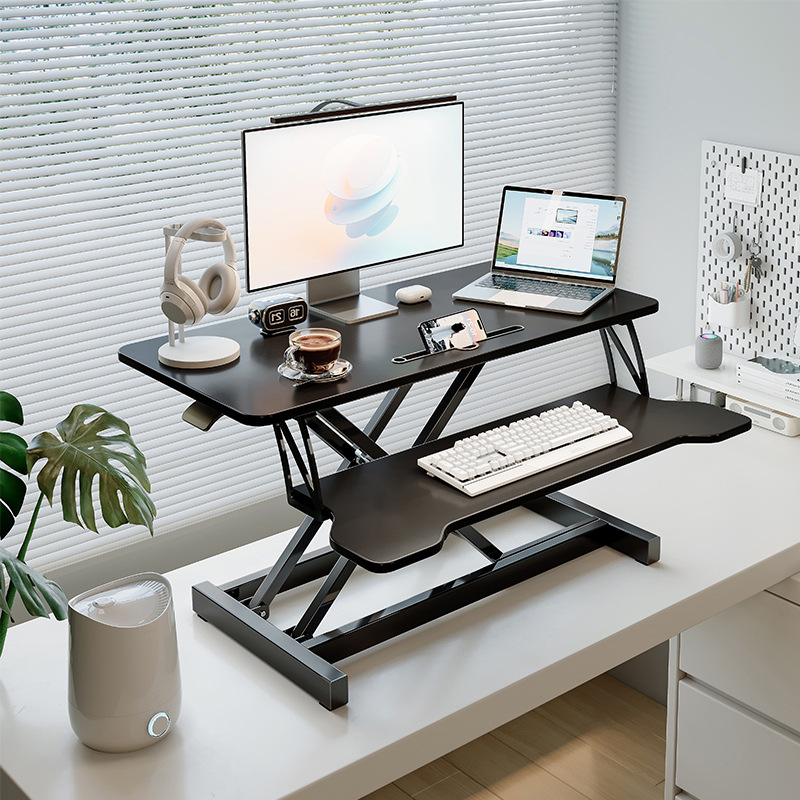 mesa de trabajo de pie elevación de mesa de computadora de elevación de mesa de escritorio soporte plegable ajustable de escritorio de oficina