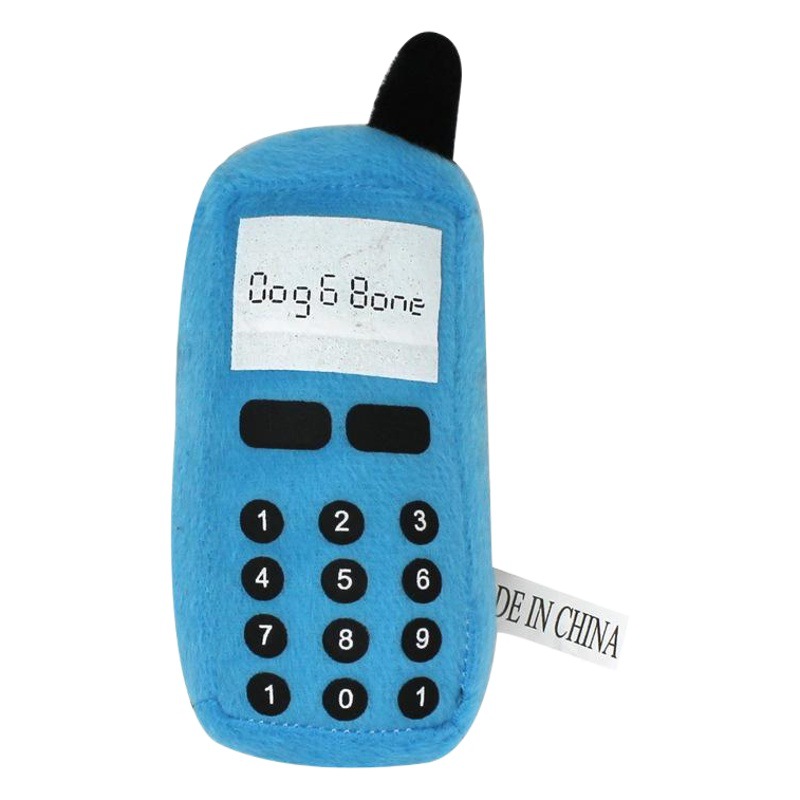 Teléfono móvil azul súper suave, juguetes vocales para perros, juguetes interactivos de entrenamiento, juguetes para morder y morder, juguetes divertidos para gatos
