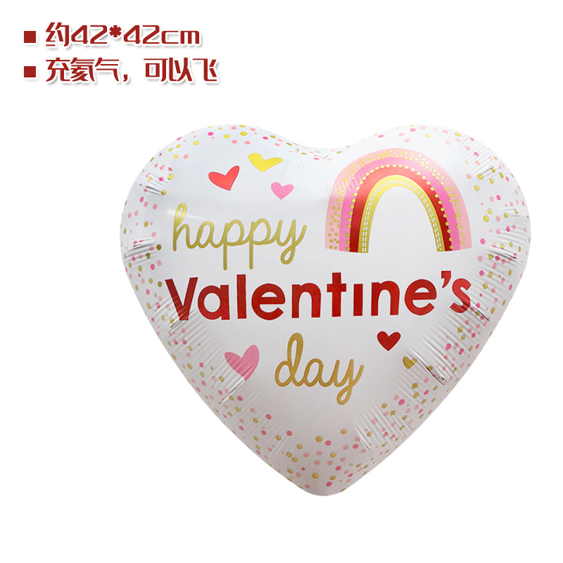 2022 nuevo día de San Valentín Tema de dibujos animados forma de aluminio globo propuesta fiesta decoración globo boda