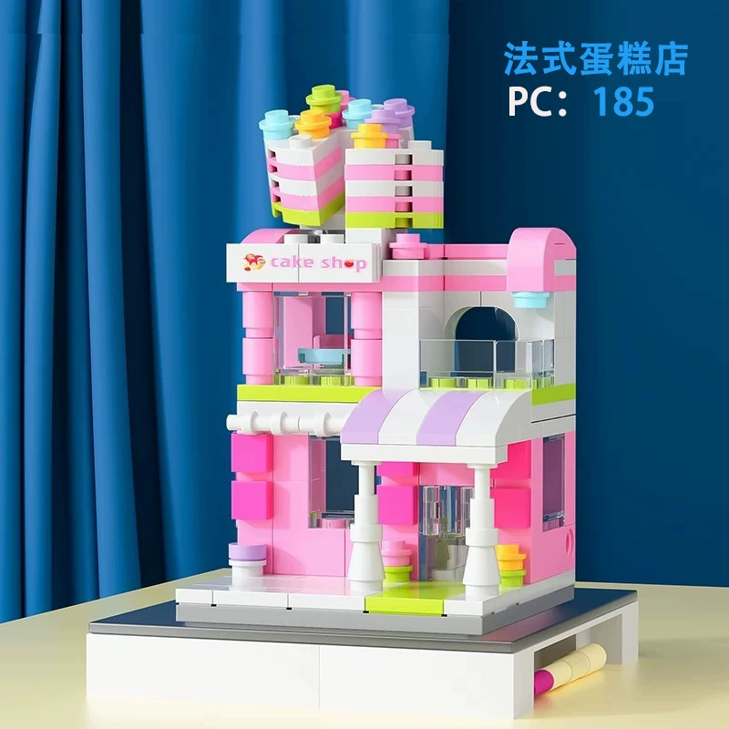 Строительная игрушка (Lego) детский мини-конструктор, темы еды, улица и город, 1 388–1 439 шт.