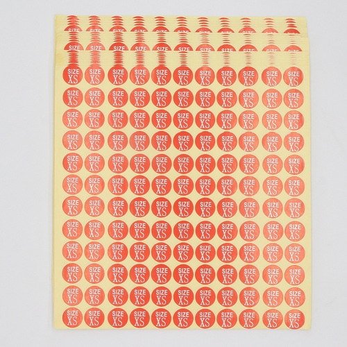 Size sticker letter self-adhesive size label 1.3cm clothing code number standard size code code clothing code code