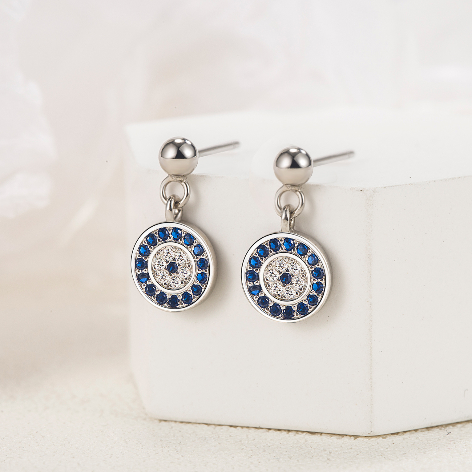 1 Pair Quantity Holiday, Daily Occasion 1 Pair 925 Sterling Silver 925 Sterling Silver Earrings Geometric Drop Earrings