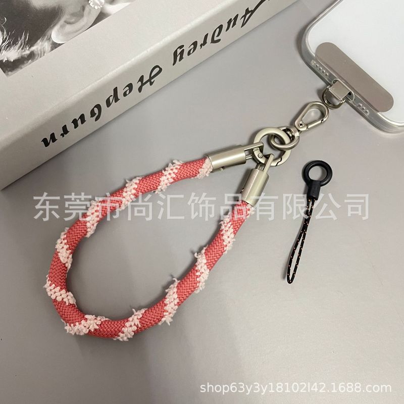 秋日限定毛茸茸迷你手机挂绳制户外手腕绳短绳防丢背贴夹片手机链|undefined