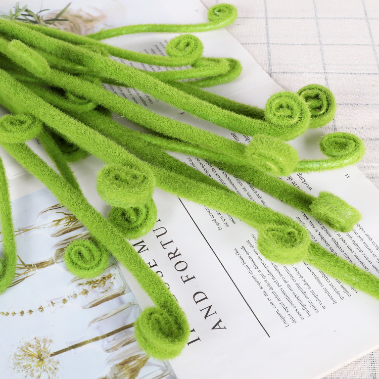 simulation Tufting Persia Fern Plush Camellia Landscaping parts decorate Plant hair and green leaves