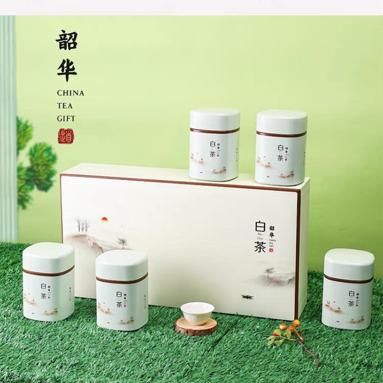 定做茶叶礼盒 连体天地盖定做 礼盒茶叶礼品盒白茶茶叶礼盒五合一