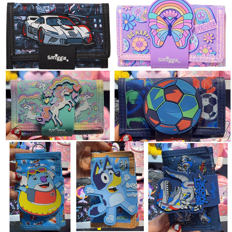 Australian Smiggle Wallet for Primary School Students, Lightweight Large-Capacity Card Holder, Student Coin Purse Australian Smiggle Wallet for Primary School Students, Lightweight Large-Capacity Card Holder, Student Coin Purse