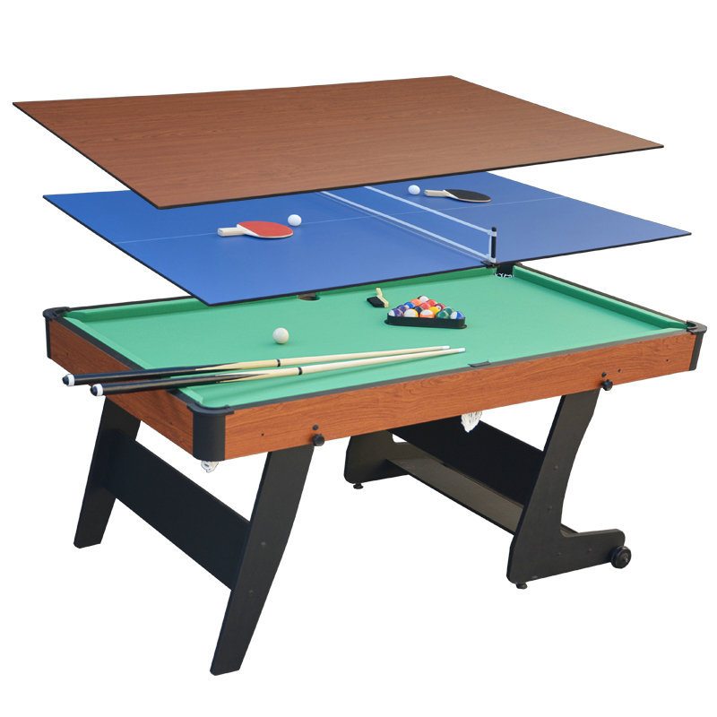 家用儿童可折叠台球桌室内美式黑八多功能三合一成人娱乐桌球台