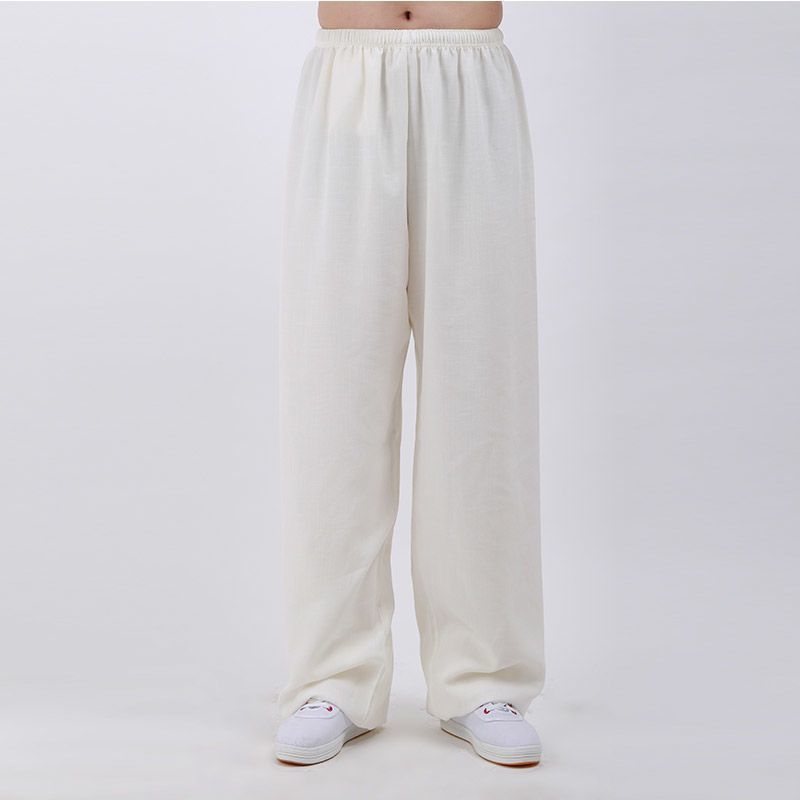 Pantalones de lino de algodón, bombachos, verano y otoño para hombres, pantalones transpirables a prueba de mosquitos, deportes y ocio, más pantalones de grasa, pantalones