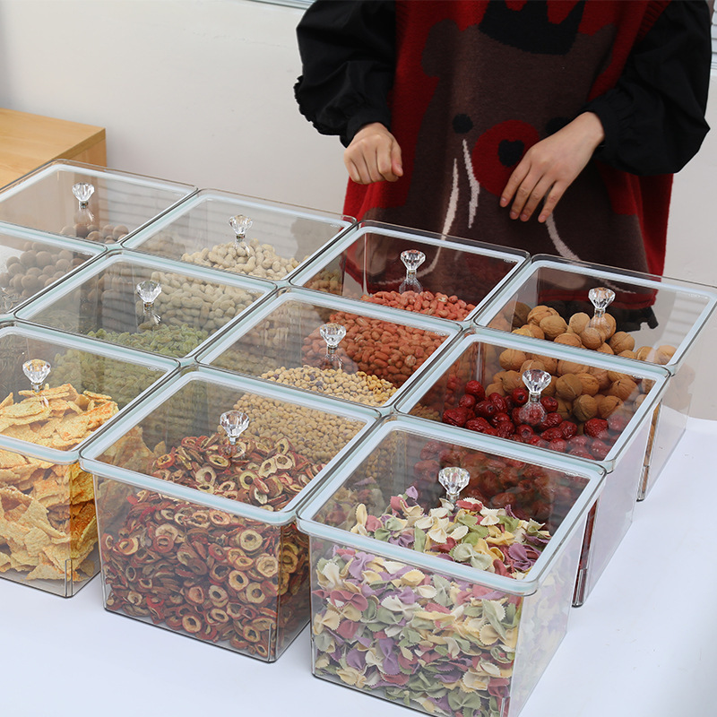 スーパーマーケットのばら売り食品密封箱鮮度保持箱スナック炒め物乾燥果箱防塵透明アクリル密封箱|undefined