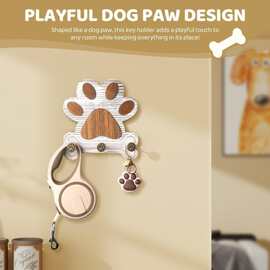 木制狗爪壁挂储物架创意壁挂式入户玄关钥匙架客厅卧室收纳置物架