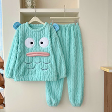 2025秋冬季新款280克珊瑚绒睡衣女可爱卡通圆领法兰绒加厚家居服