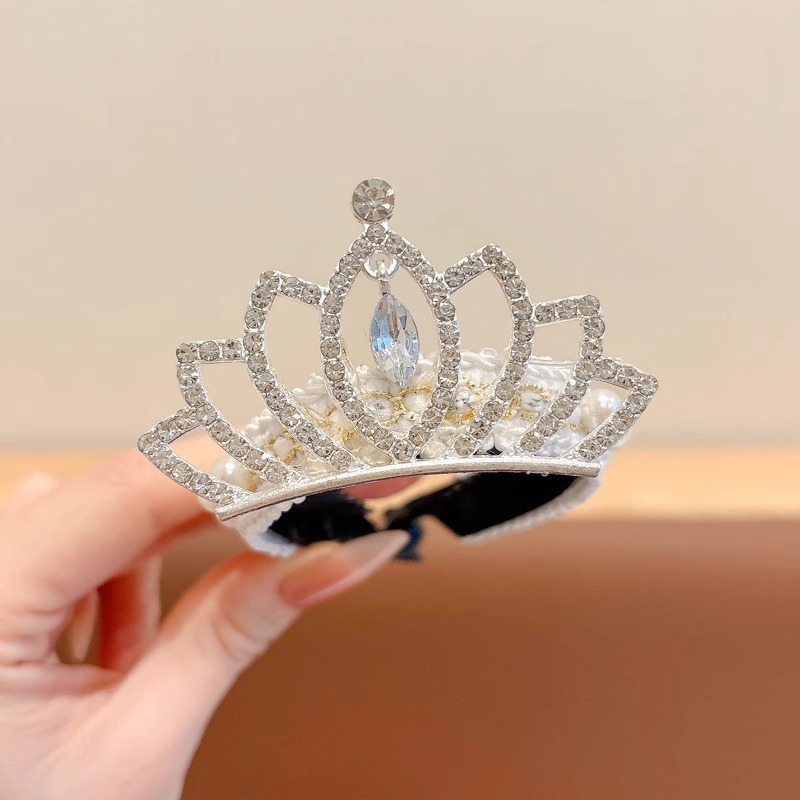 Crown tocadillos para niños princesas lindas joyas para el cabello de cristal diamante corona de cumpleaños accesorios para el cabello clip