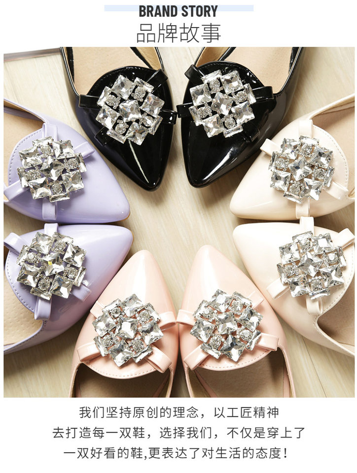 Dép sandal nữ bít mũi nhọn đính đá, đế bằng — A1-8 Màu mơ, Màu hồng A1-8, Màu tím A1-8, Màu đen A1-8 chi tiết 16