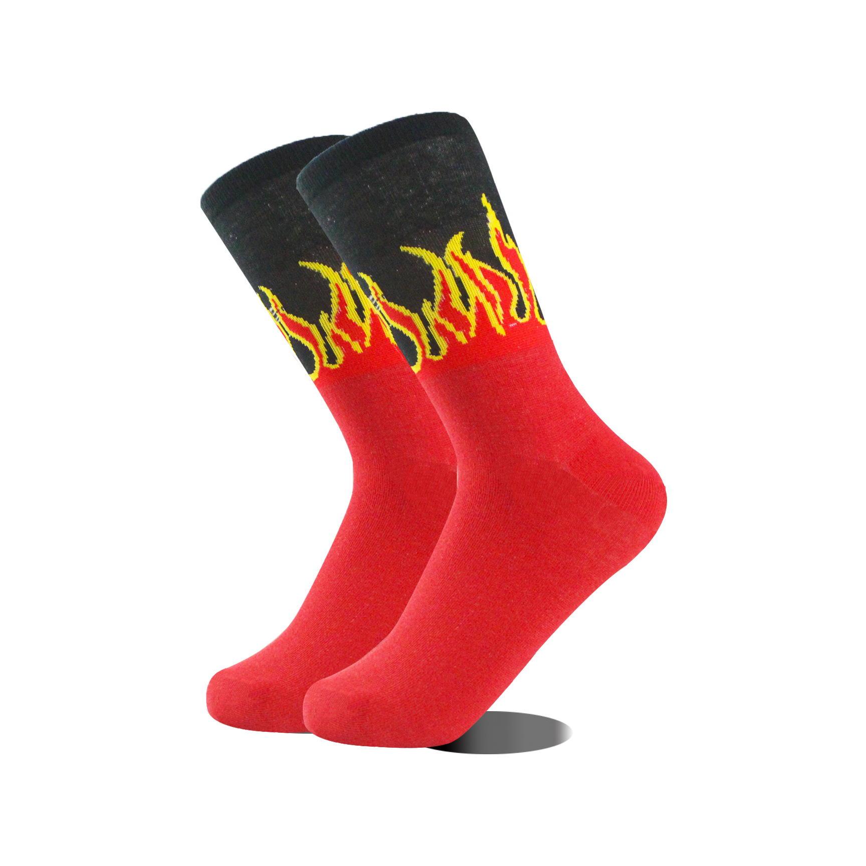 Unisexe Style Simple Flamme Coton Crew Socks Une Paire display picture 2