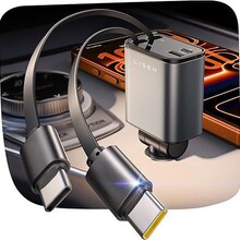 120W车载充电器快充汽车电源点烟器车载USB适配器多口充电器跨境