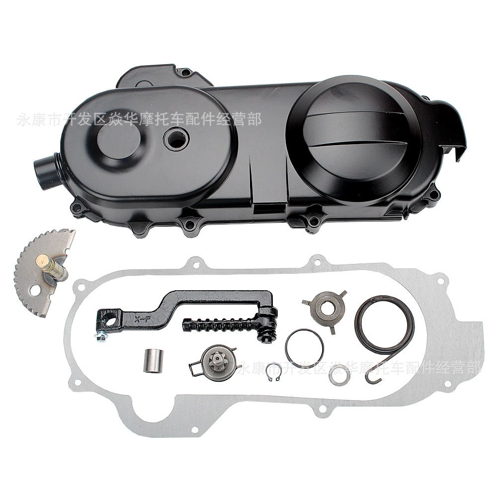 GY6-50-80CC легкая боковая крышка двигателя мотоцикла, скутера, крышка ремня CVT, комплект с храповым механизмом для запуска ног