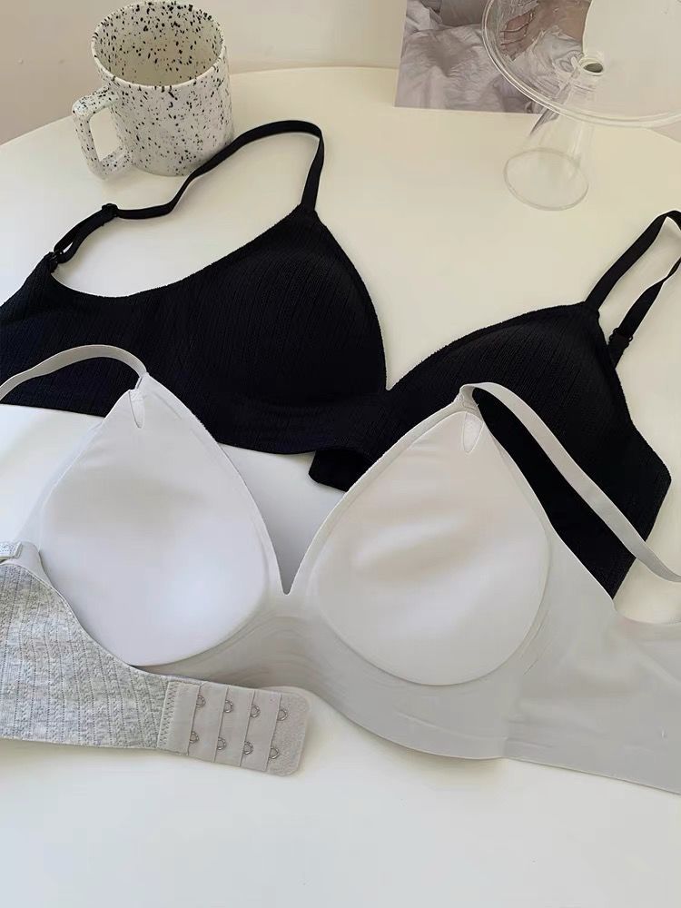 Women's Triangle Cup Bra Seamless Breathable Wire-free Underwear_voghion.com