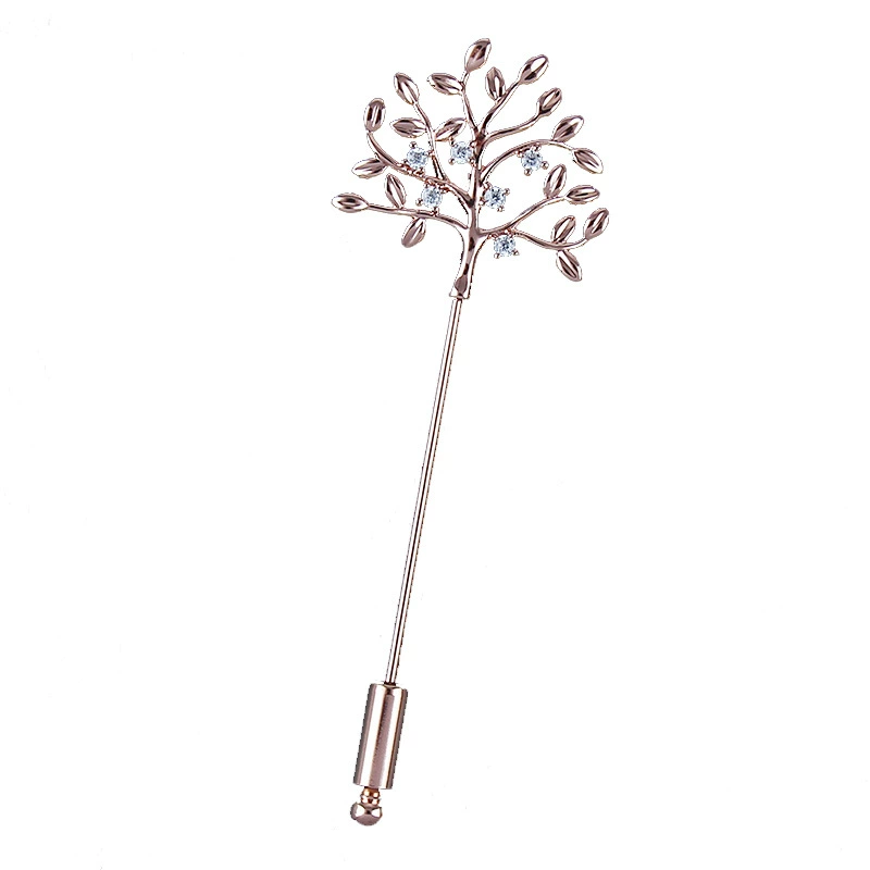 Brooch with zircon, high-end accessory lapel pin, high-quality style, micro incrustation
